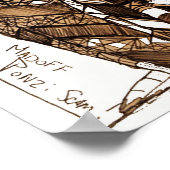 不機嫌オフ白 ポスター (角)