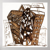 不機嫌オフ白 ポスター (正面)