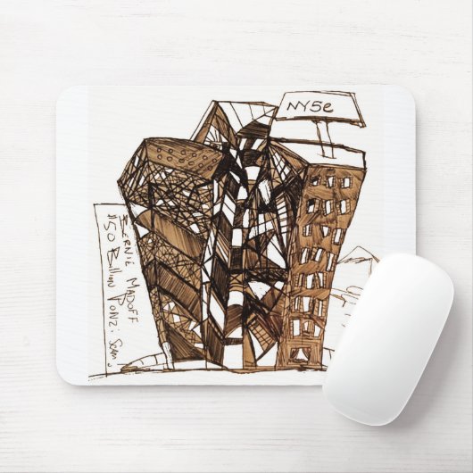 不機嫌オフ白 マウスパッド (マウス)