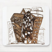 不機嫌オフ白 マウスパッド (正面)