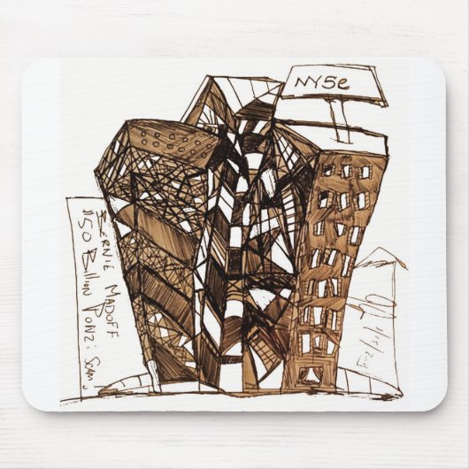 不機嫌オフ白 マウスパッド (正面)