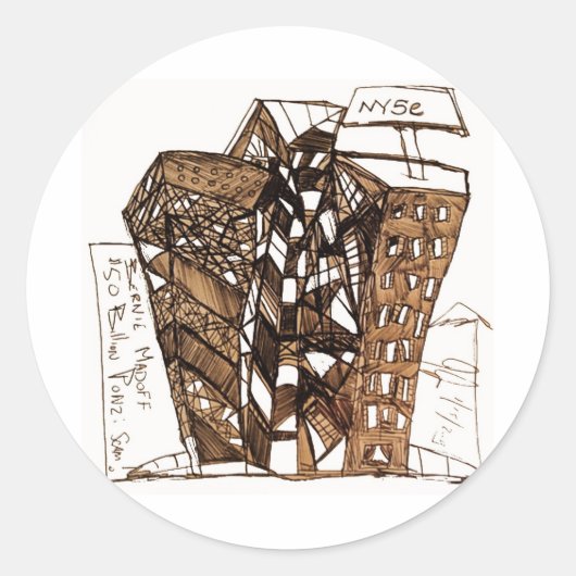 不機嫌オフ白 ラウンドシール (正面)