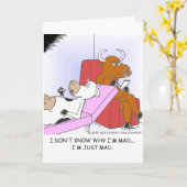 不機嫌カウインセラピーおもしろいギフト&収集品 カード (黄色い花)