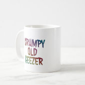 不機嫌カラフルな老ヘーザー・マグカップ コーヒーマグカップ (正面左)