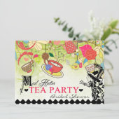 不機嫌カラフルハッターブライダルシャワー招待 招待状 (スタンド正面)