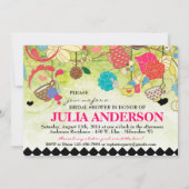不機嫌カラフルハッターブライダルシャワー招待 招待状 (裏面)