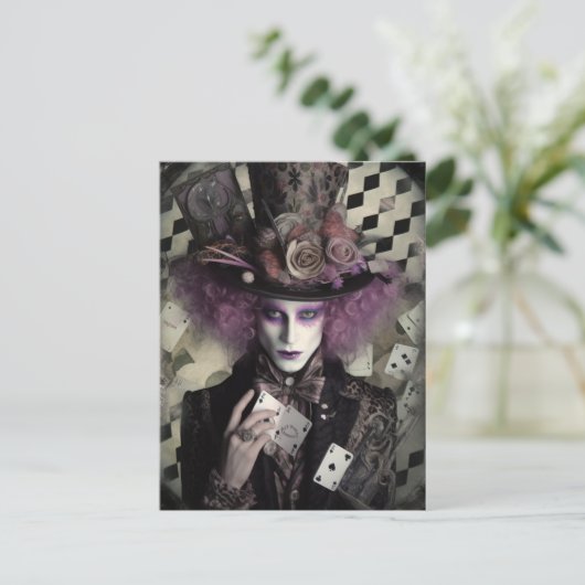 不機嫌カードトリック魔法コラージュ ポストカード (スタンド正面)