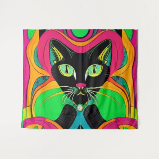 不機嫌キャッツ タペストリー (正面(横))