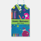 不機嫌サイエンスサイエンティスト誕生日パーティギフトラベル ギフトタグ (正面)