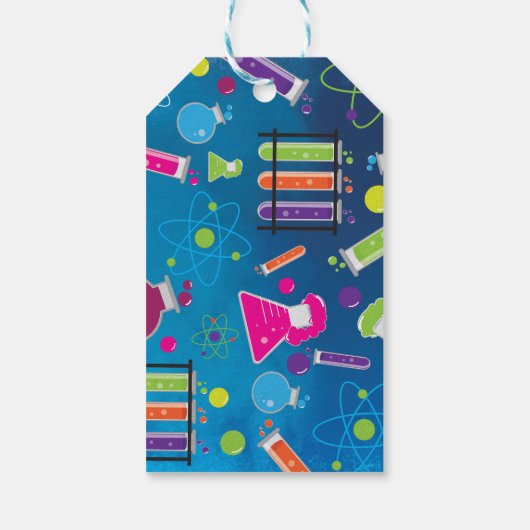 不機嫌サイエンスサイエンティスト誕生日パーティギフトラベル ギフトタグ (裏面)