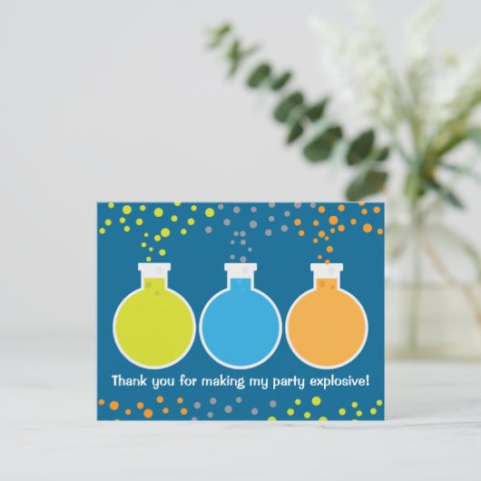 不機嫌サイエンスサイエンティスト誕生日パーティーありがとう ポストカード (スタンド正面)