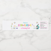 不機嫌サイエンス誕生日パーティーガールフライトホワイト ペットボトルラベル (シングルラベル)