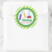 不機嫌サイエンス誕生日ベビーシャワー ラウンドシール (バッグ)