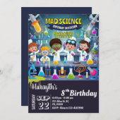 不機嫌サイエンス誕生日招待状for Boy & Girl 招待状 (正面/裏面)
