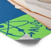 不機嫌サイエンティストのキリスト教旗 ポスター (角)