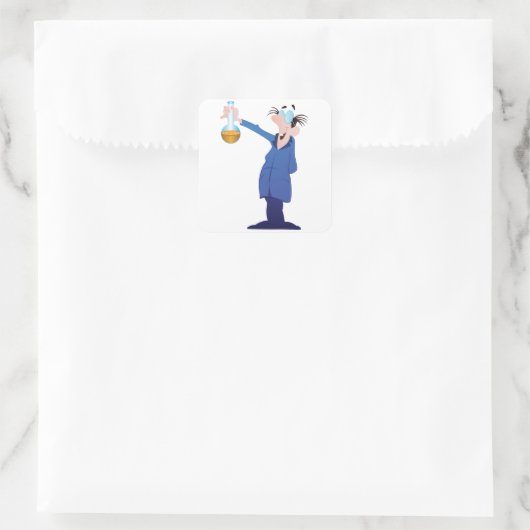 不機嫌サイエンティストのシール スクエアシール (バッグ)