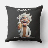 不機嫌サイエンティストコーヒー クッション (正面)