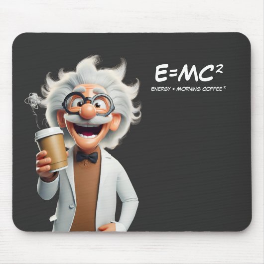 不機嫌サイエンティストコーヒー マウスパッド (正面)