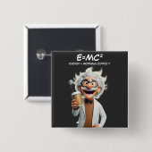 不機嫌サイエンティストコーヒー 缶バッジ (正面&裏面)