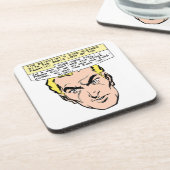 不機嫌サイエンティストヴィンテージ漫画ブックパネル コースター (左側)