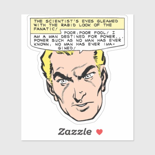 不機嫌サイエンティストヴィンテージ漫画ブックパネル シール (シート)