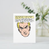 不機嫌サイエンティストヴィンテージ漫画ブックパネル ポストカード (スタンド正面)