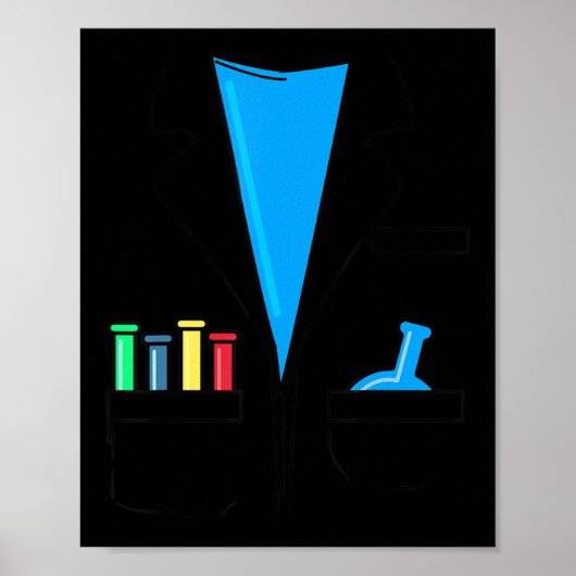 不機嫌サイエンティスト衣装おたく化学おもしろい科学T ポスター (正面)