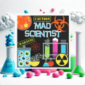 不機嫌サイエンティスト誕生日紙ナプキンス スタンダードカクテルナプキン