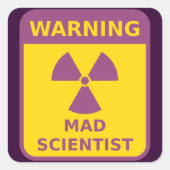 不機嫌サイテ警告ィストのステッカー スクエアシール (正面)