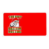 不機嫌サンタラベル ラベル (正面)