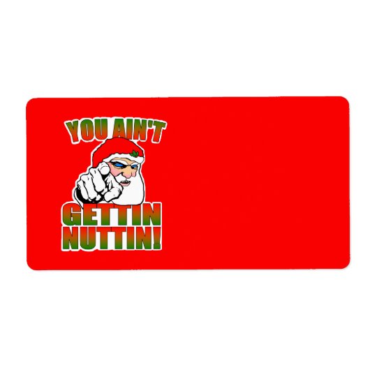 不機嫌サンタラベル ラベル (正面)