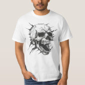 不機嫌スカル Tシャツ (正面)