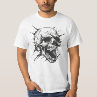 不機嫌スカル Tシャツ