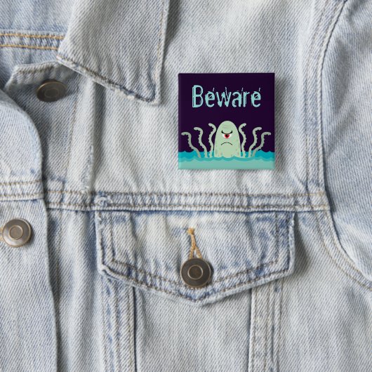 不機嫌タコ用具 缶バッジ (インサイチュ)