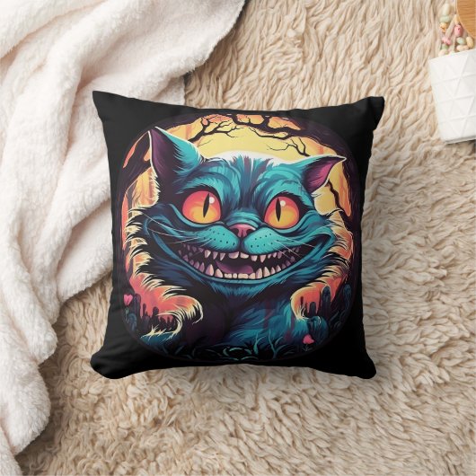 不機嫌チェシャーキャットアリスインワンダーランド クッション (ブランケット)