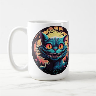 不機嫌チェシャーキャットアリスインワンダーランド コーヒーマグカップ