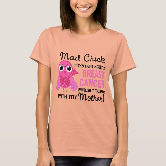 不機嫌チック2母乳がん Tシャツ (正面)