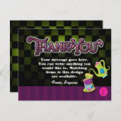 不機嫌ティーパーティーワンダーランド誕生日サンキューカード サンキューカード (正面/裏面)