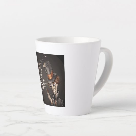 不機嫌トランプのポーカーエクリプマググ カフェラテマグ (右アングル)