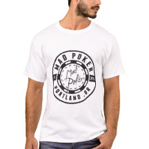 不機嫌トランプのポーカー箇条書きロゴTシャツ