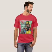 不機嫌トランプのポーカーCovidメンズシャツ Tシャツ (正面フル)