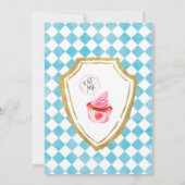 不機嫌ハッタアリスインワンダーランド誕生日招待状 招待状 (裏面)