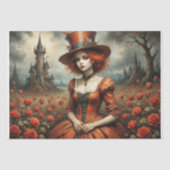 不機嫌ハッタガールバラガーデンデコパージュ 薄葉紙 (正面)