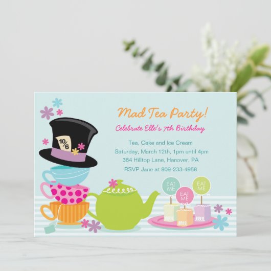 不機嫌ハッタティーバースデーパーティ招待状 招待状 (スタンド正面)