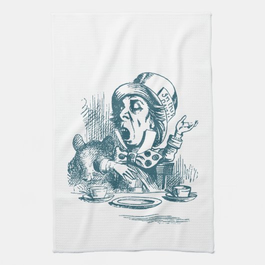 不機嫌ハッタティーパーティー キッチンタオル (縦)