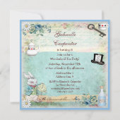 不機嫌ハッタワンダーランド誕生日ティーパーティー招待状 招待状 (裏面)