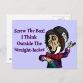 不機嫌ハッターおもしろいやる気を起こさせる引用文 ポストカード (正面/裏面)