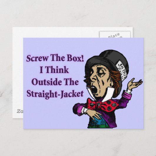 不機嫌ハッターおもしろいやる気を起こさせる引用文 ポストカード (正面/裏面)