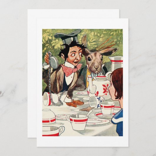 不機嫌ハッターのお茶パーティー 招待状 (正面/裏面)