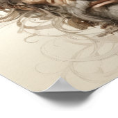 不機嫌ハッターのウィムシー:偏心ハットのポートレート ポスター (角)